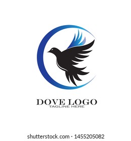 Dove Logo Template vector illustration - Vector
