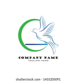 Dove Logo Template vector illustration - Vector
