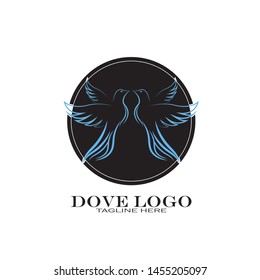 Dove Logo Template vector illustration - Vector
