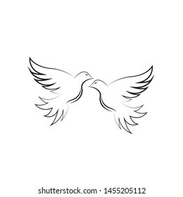 Dove Logo Template vector illustration - Vector
