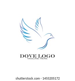 Dove Logo Template vector illustration - Vector
