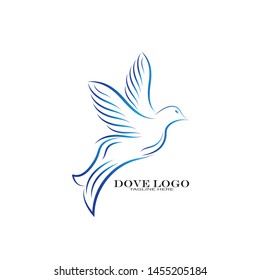 Dove Logo Template vector illustration - Vector
