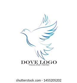 Dove Logo Template vector illustration - Vector
