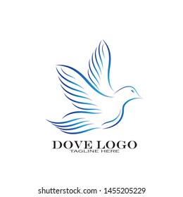 Dove Logo Template vector illustration - Vector
