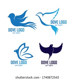 Dove Logo Template vector illustration,
