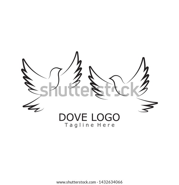 Dove Logo Template Vector Illustration Stockvector Rechtenvrij 1432634066