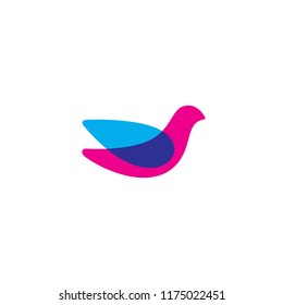 dove logo vector icon overlap overlapping illustration