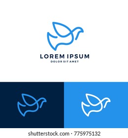 dove logo vector line art outline logo vector download monoline