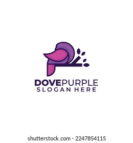 dove logo vector template colorful design