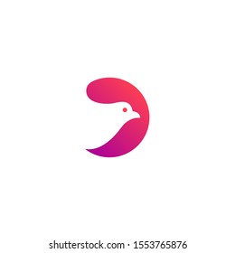 Dove logotype, icon, vector illustration