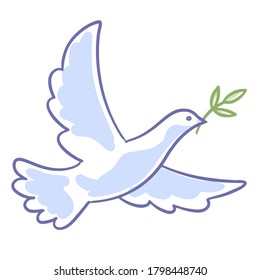 Dove with an olive branch