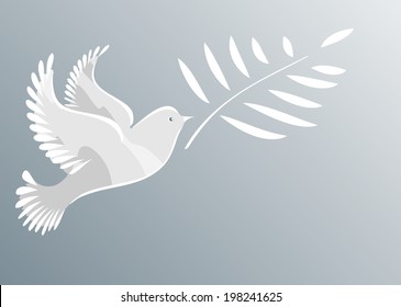 Dove with olive branch