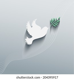 Dove with olive branch
