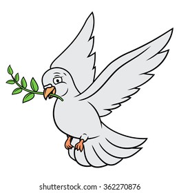 Dove with olive branch