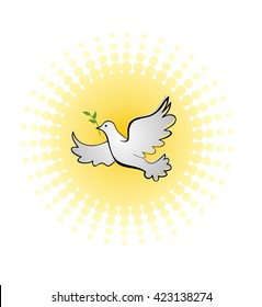 Dove with olive branch