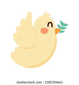 dove with olive branch icon