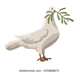 dove with olive branch icon