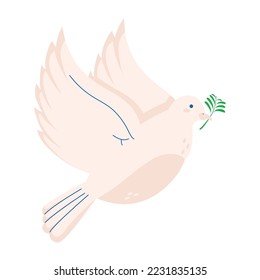 dove with olive branch icon