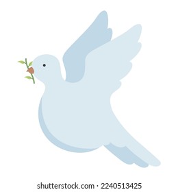 dove with olive branch icon