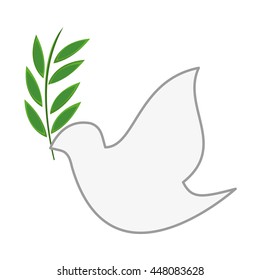 dove with olive branch icon