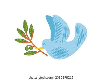 dove and olive branch illustration