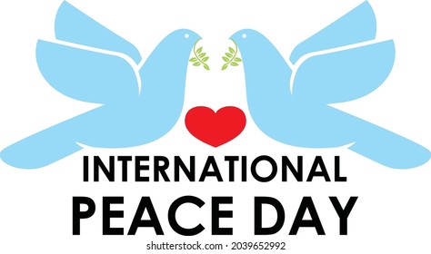 a dove with a olive branch symbol of international peace day