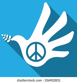 Dove Olive Branch Symbol Peace Stock Vector (Royalty Free) 336902831 ...