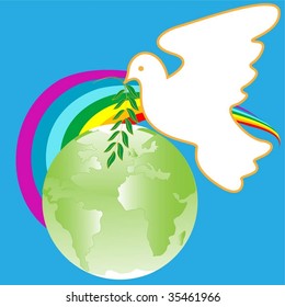 dove on land