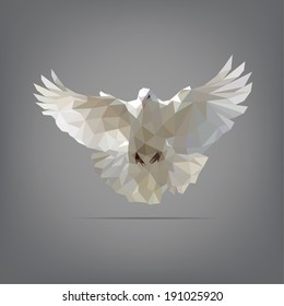 Dove origami-style. vector illustration