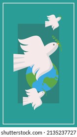 Dove Peace Anti-War-Illustration-Plakatdesign