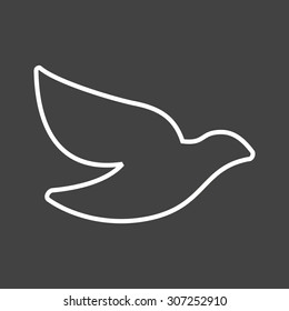 Dove, peace, bird icon vector image. Can also be used for Animals and Insects. Suitable for mobile apps, web apps and print media.
