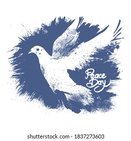 Dove. Peace Day. The bird of peace