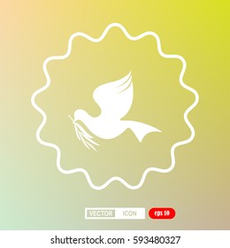 Dove. Peace day concept, icon, vector