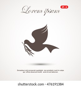  Dove. Peace day concept. Vector