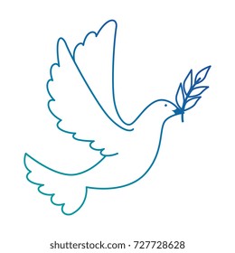 dove of peace flying with olive branch