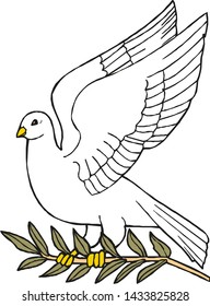 Dove of peace icon. Peace concept. Vector Illustration.