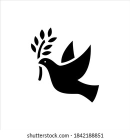 Dove of peace icon. Peace concept vector collection.