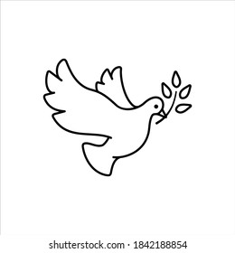 Dove of peace icon. Peace concept vector collection.