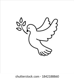 Dove of peace icon. Peace concept vector collection.