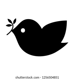 Dove of peace icon. Flying bird. Peace concept.