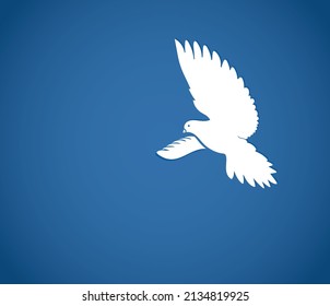Dove of peace icon. Flying bird. Peace concept.