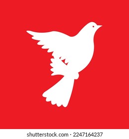 Dove of peace icon, graphics resource template, vector illustration.