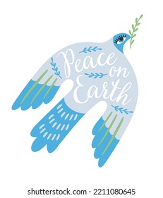 Dove of peace. Isolated illustration for card, poster, flyer and other use