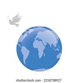 the dove of peace leaves the earth