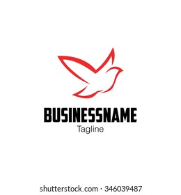 Dove and Peace Logo Vector Template