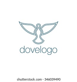 Dove and Peace Logo Vector Template