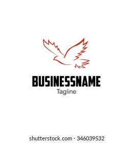 Dove and Peace Logo Vector Template