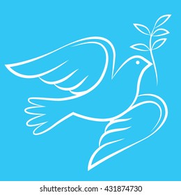 Dove of Peace with olive branch