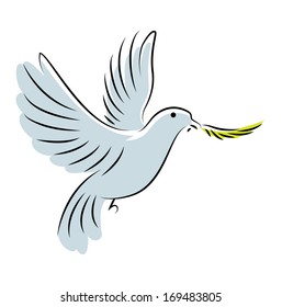 Dove Peace  symbol illustration