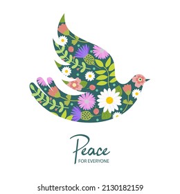 The dove of peace. A symbol of peace. Vector illustration.